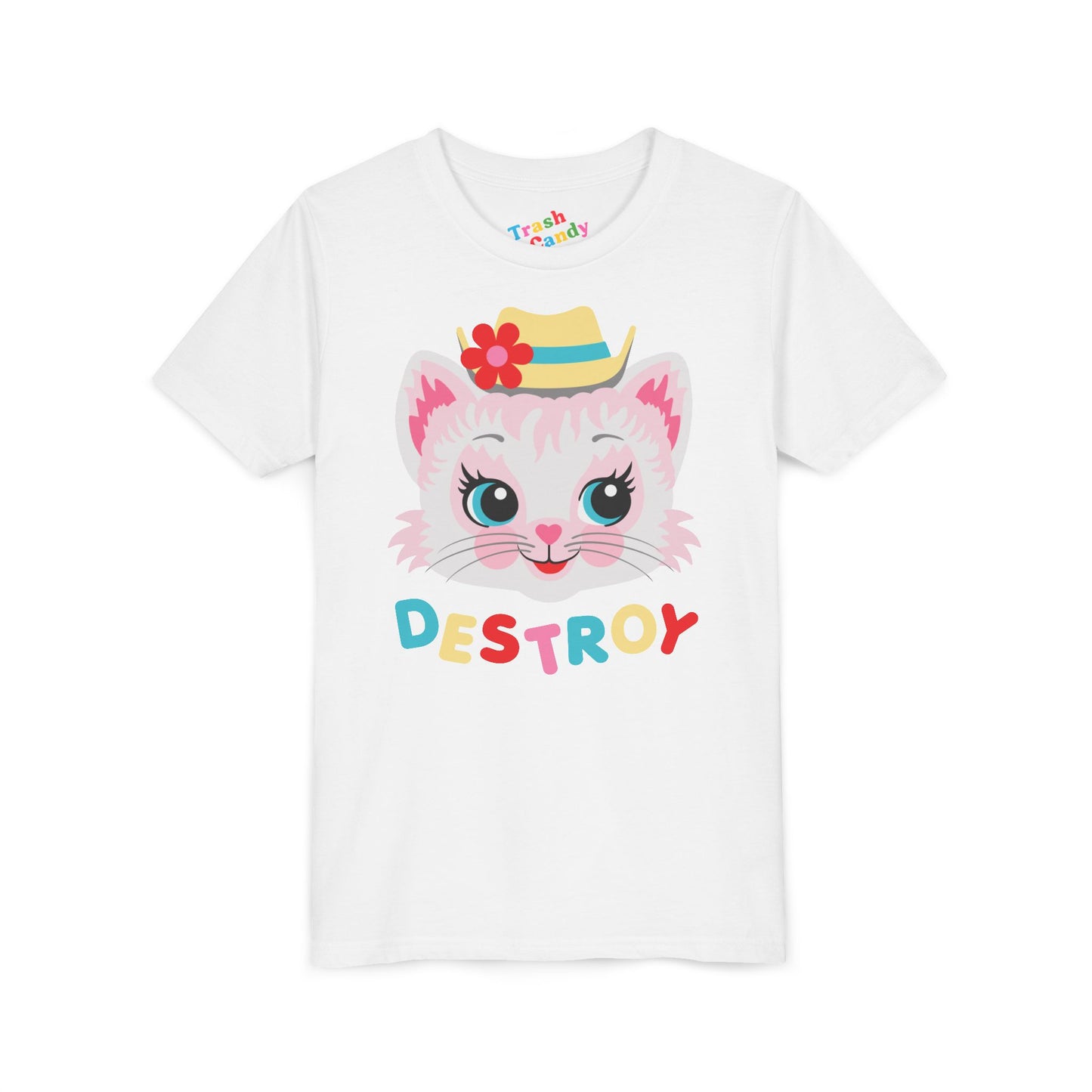 Cute Kitty Destroy Kids T-Shirt