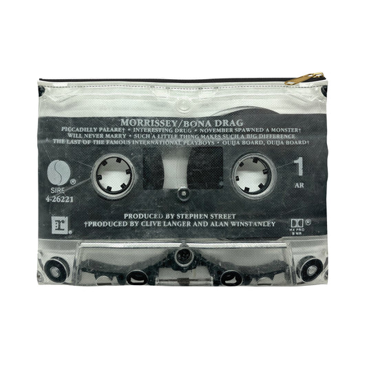 Morrissey Zipper Pouch - Morrissey Bona Drag Cassette Tape Zipper Pouch - The Smiths Cassette Tape Zipper Pouch