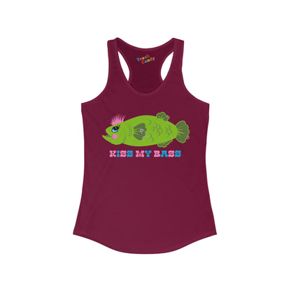 Kiss My Bass Women's Racerback Tank