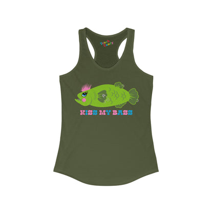 Kiss My Bass Women's Racerback Tank