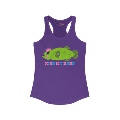 Kiss My Bass Women's Racerback Tank