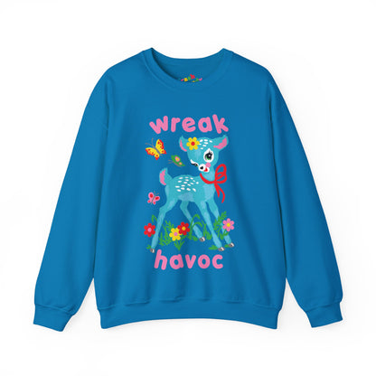 Wreak Havoc Retro Deer Sweatshirt