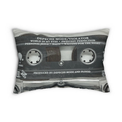 Retro Depeche Mode Cassette Tape Lumbar Pillow - Depeche Mode Violator Cassette Tape Throw Pillow