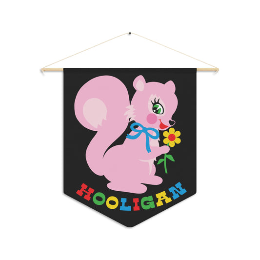 Cute Hooligan Squirrel Pennant Wall Hanging
