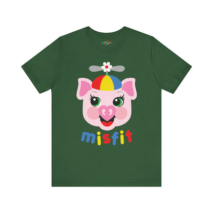 Misfit Piggy Cute Retro T-shirt