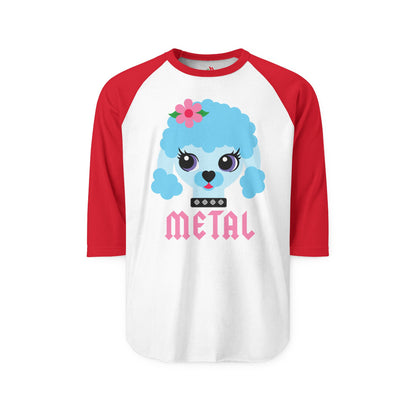 Metal Poodle Raglan Baseball Shirt