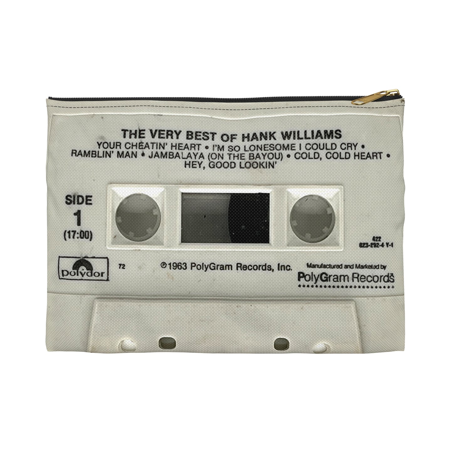 Hank Williams Cassette Tape Zipper Pouch