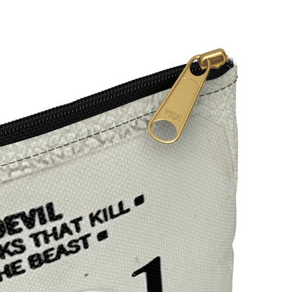 Motley Crue Shout At the Devil Cassette Tape Zipper Pouch - Vintage Heavy Metal Pencil Makeup Case