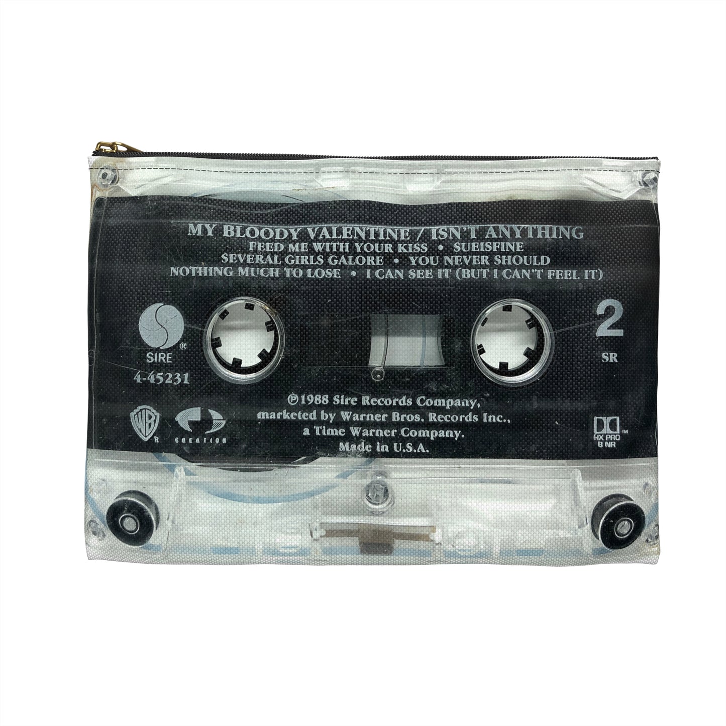 My Bloody Valentine Zipper Pouch - My Bloody Valentine Isn't Anything Cassette Tape Zipper Pouch - MBV Cassette Tape Pouch