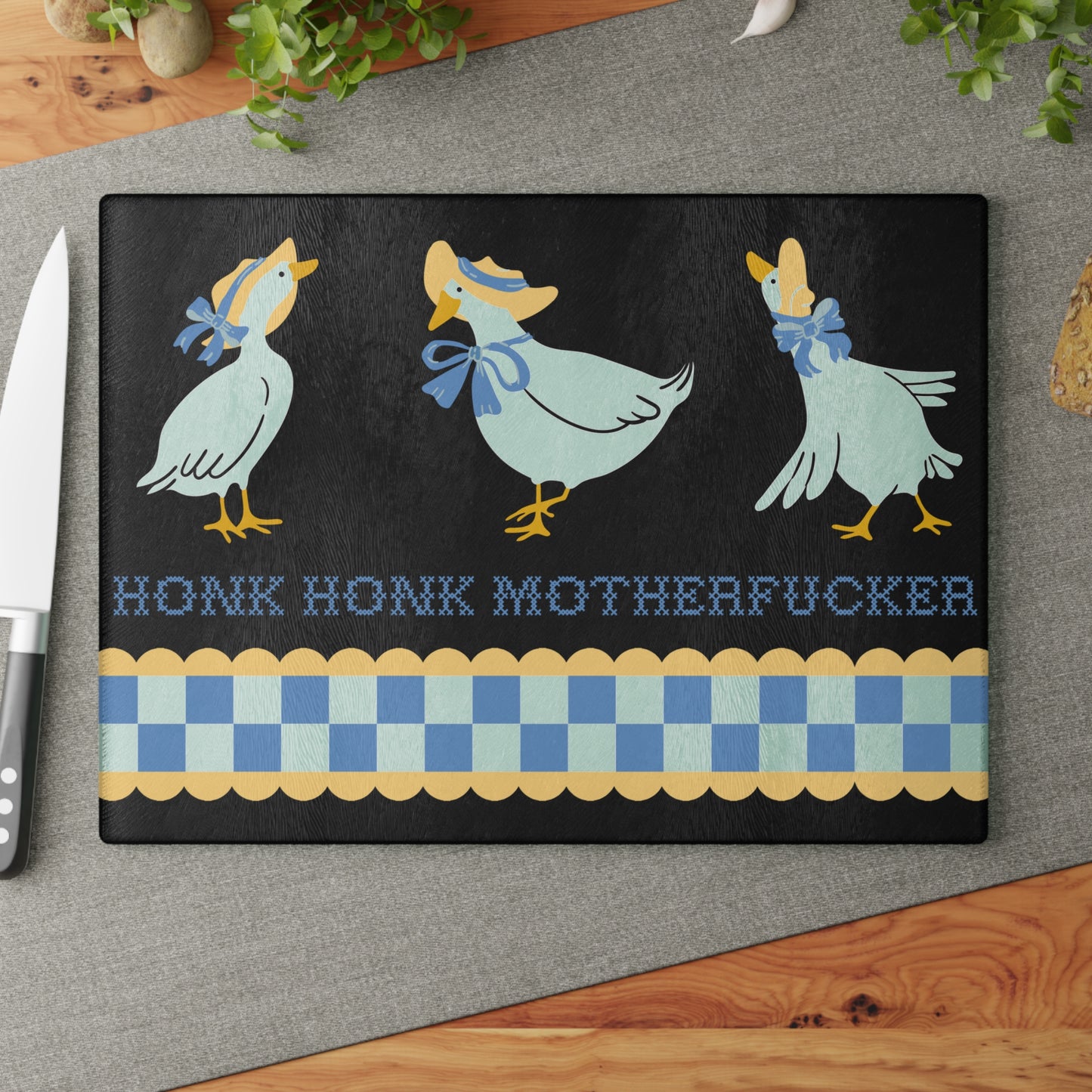 Silly Swearing Goose Cutting Board