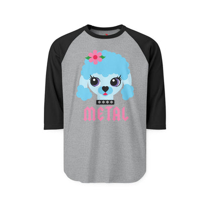Metal Poodle Raglan Baseball Shirt