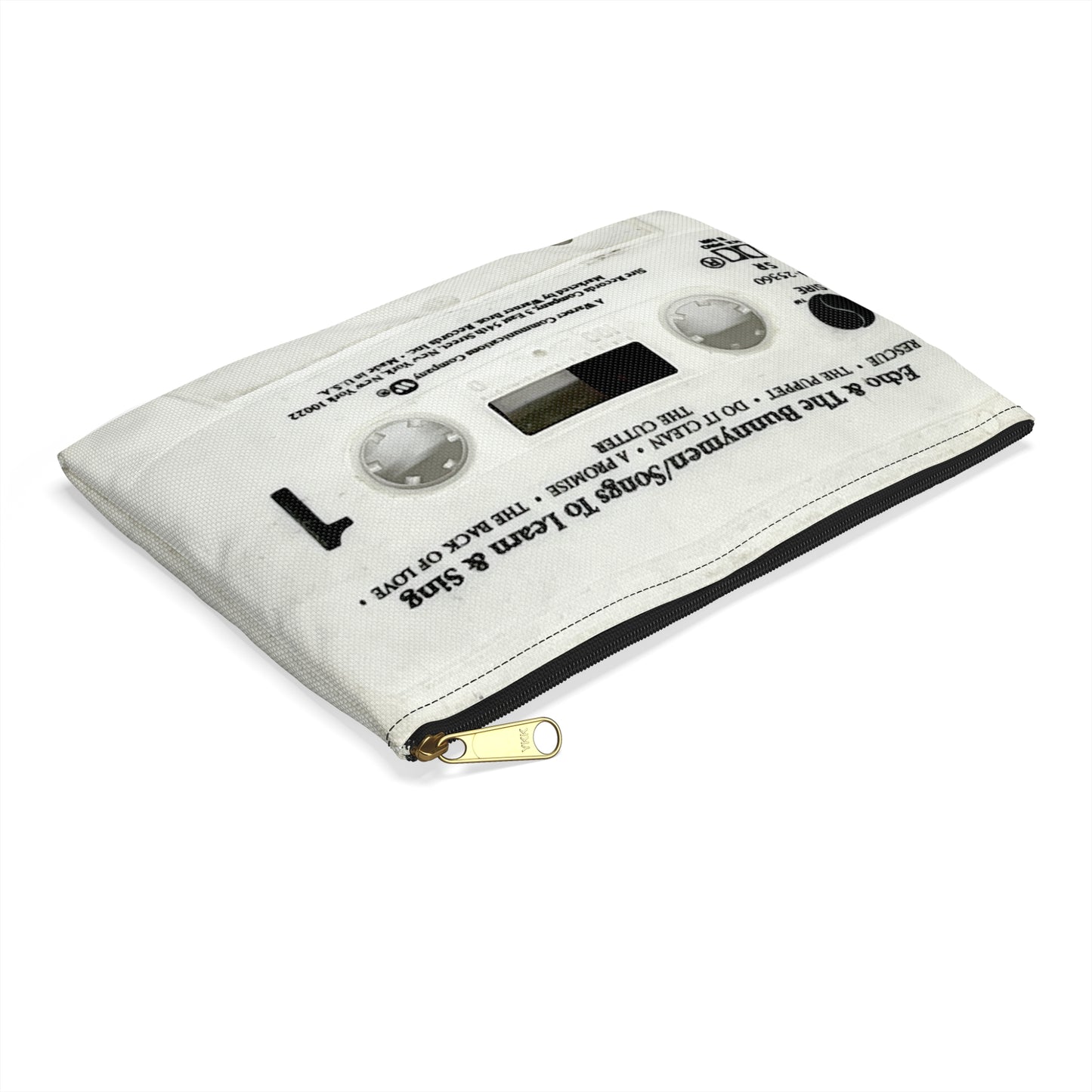 Echo and The Bunnymen Zipper Pouch - Songs to Learn and Sing Cassette Tape Zipper Pouch - Makeup Pencil Case