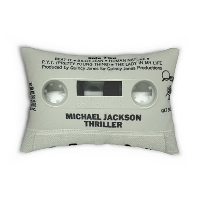 Retro Michael Jackson Thriller Cassette Tape Throw Pillow - Michael Jackson Lumbar Pillow