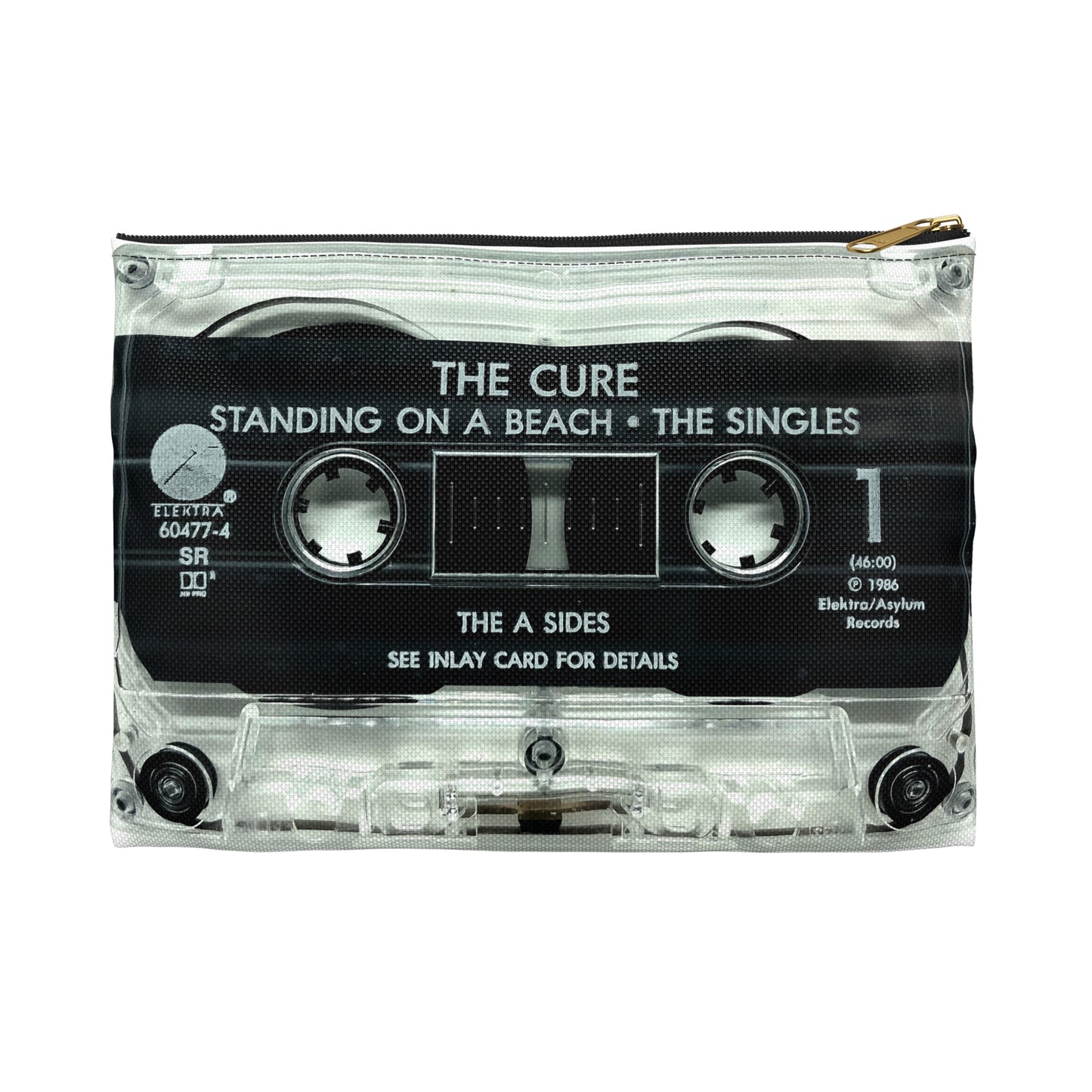 The Cure Zipper Pouch - The Cure Standing on a Beach Cassette Tape Zipper Pouch - The Cure Cassette Tape - Robert Smith