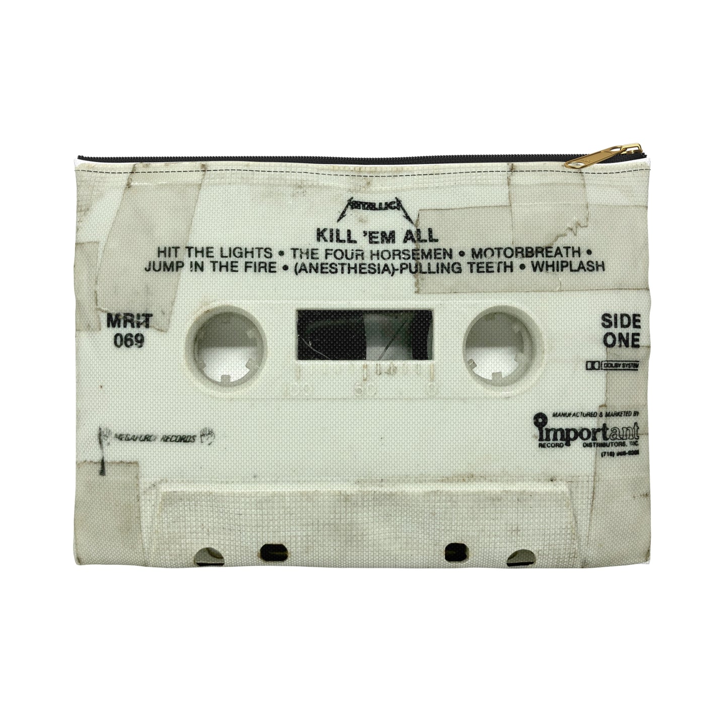 Metallica Zipper Pouch - Metallica Kill 'Em All Cassette Tape Zipper Pouch - Metallica Cassette Pouch