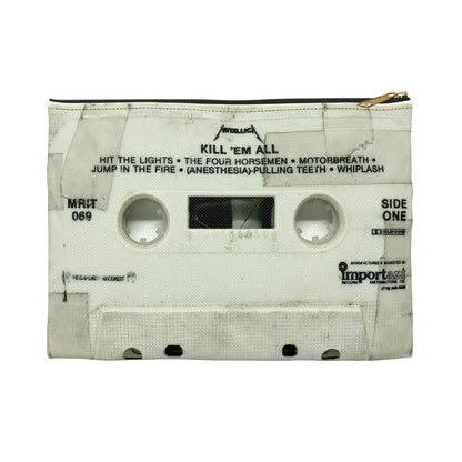 Metallica Zipper Pouch - Metallica Kill 'Em All Cassette Tape Zipper Pouch - Metallica Cassette Pouch