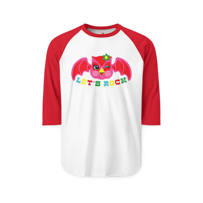 Let's Rock Cute Owl Raglan Baseball Shirt