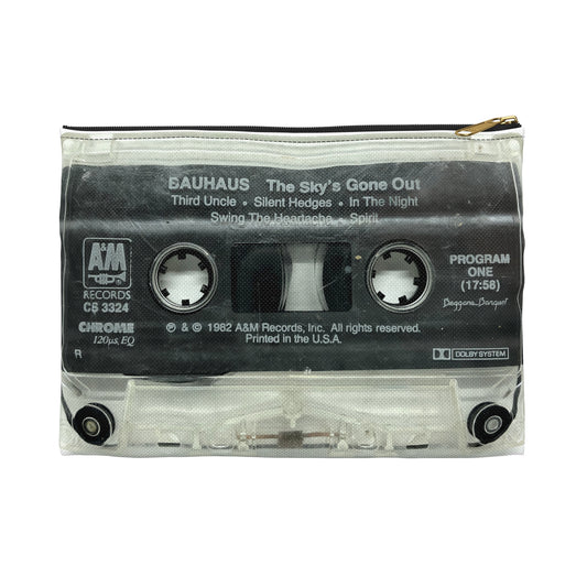 Bauhaus Zipper Pouch - Bauhaus The Sky's Gone Out Cassette Tape Zipper Pouch - Bauhaus Cassette Pouch