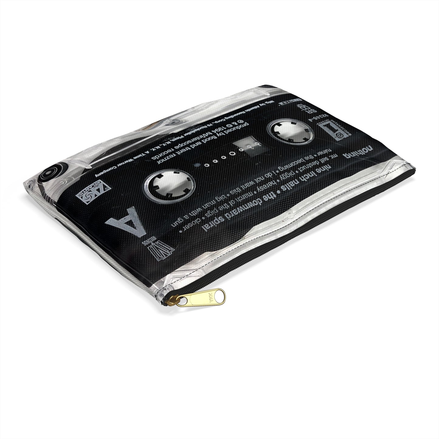 Nine Inch Nails Zipper Pouch - Nine Inch Nails The Downward Spiral Cassette Tape - NIN Cassette Tape Zipper Pouch