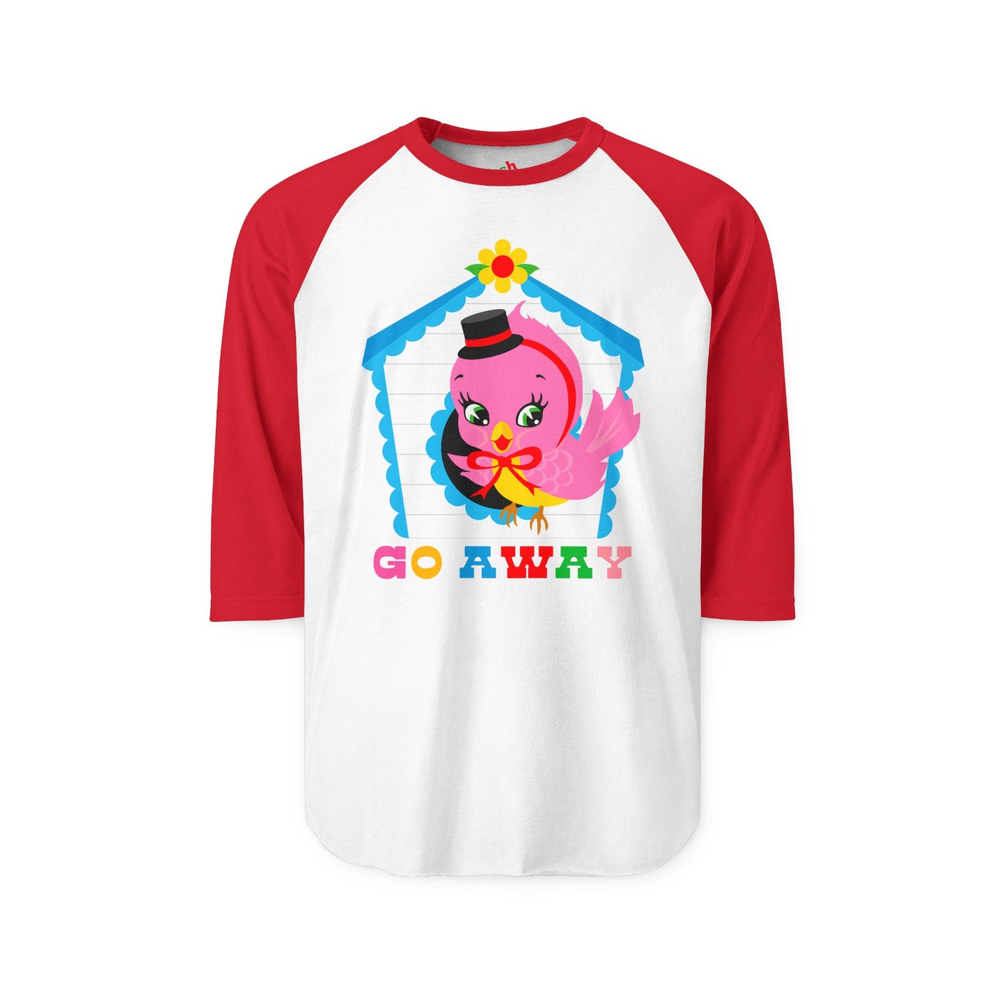 Go Away Raglan Baseball Shirt