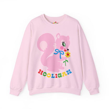 Cute Pink Squirrel Hooligan Sweatshirt