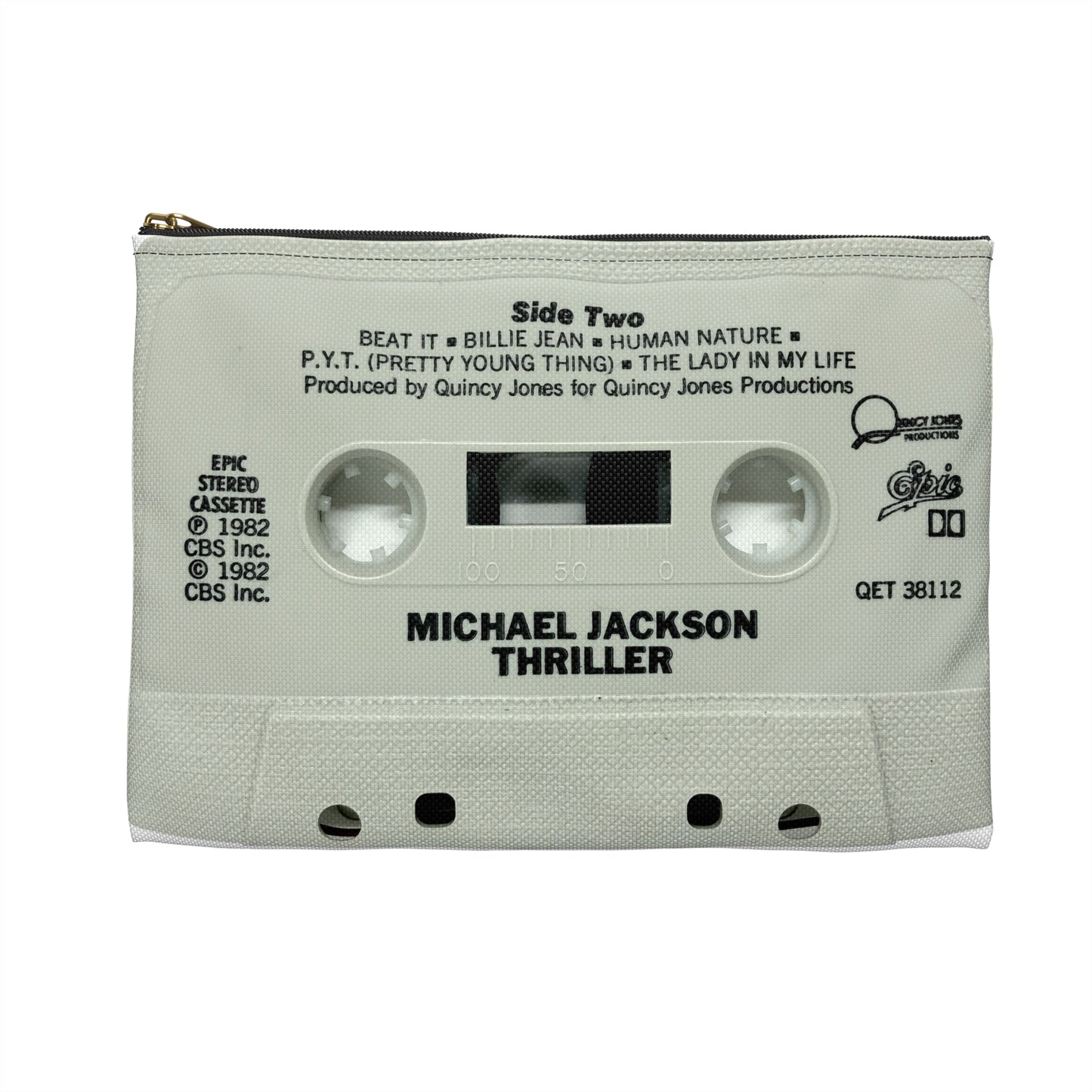 Michael Jackson Zipper Pouch - Michael Jackson Thriller Cassette Tape Zipper Pouch - Michael Jackson Cassette Pouch