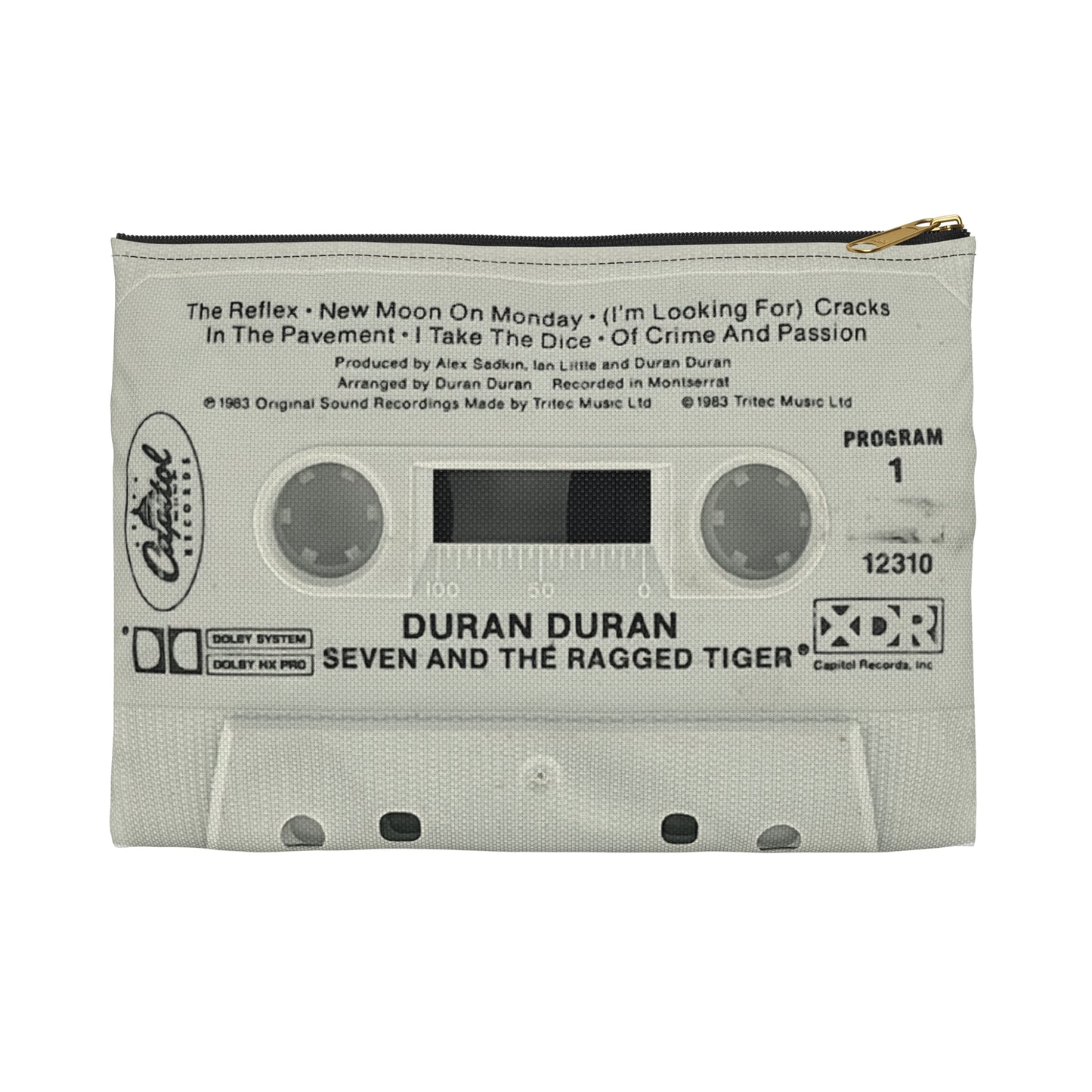 Duran Duran Cassette Tape Zipper Pouch - Seven and the Ragged Tiger Pencil Bag