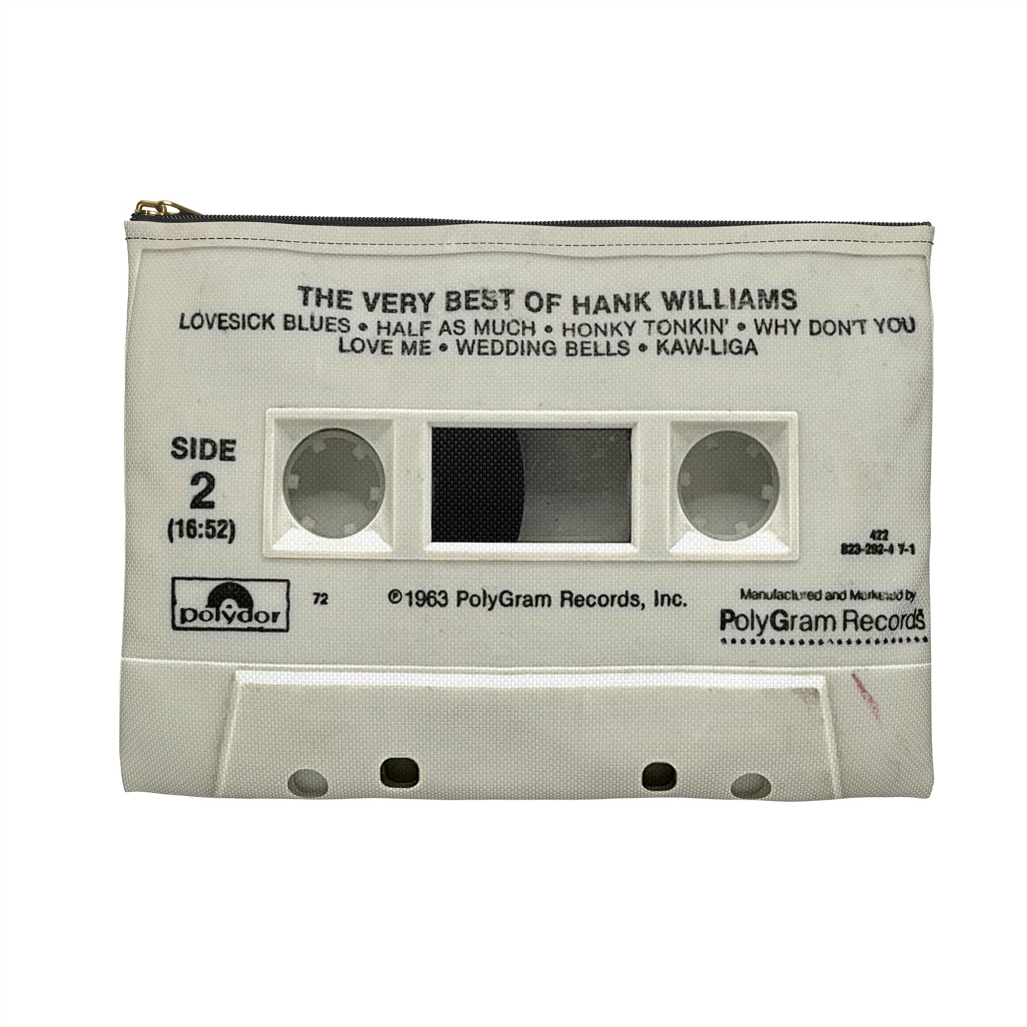 Hank Williams Cassette Tape Zipper Pouch