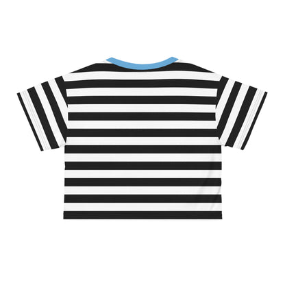 Manifest Chaos Be Ungovernable Cropped Striped Tee