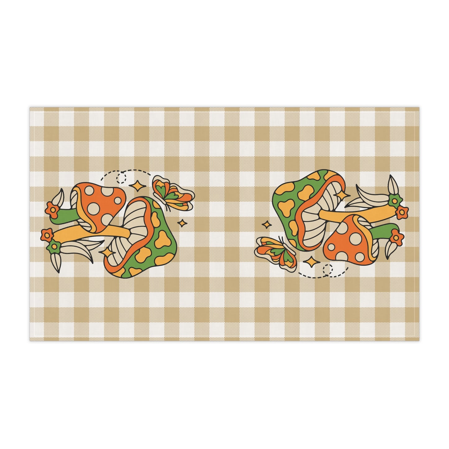 Retro Mushrooms Kitchen Towel