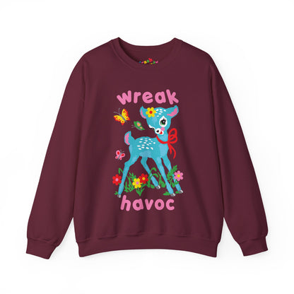 Wreak Havoc Retro Deer Sweatshirt