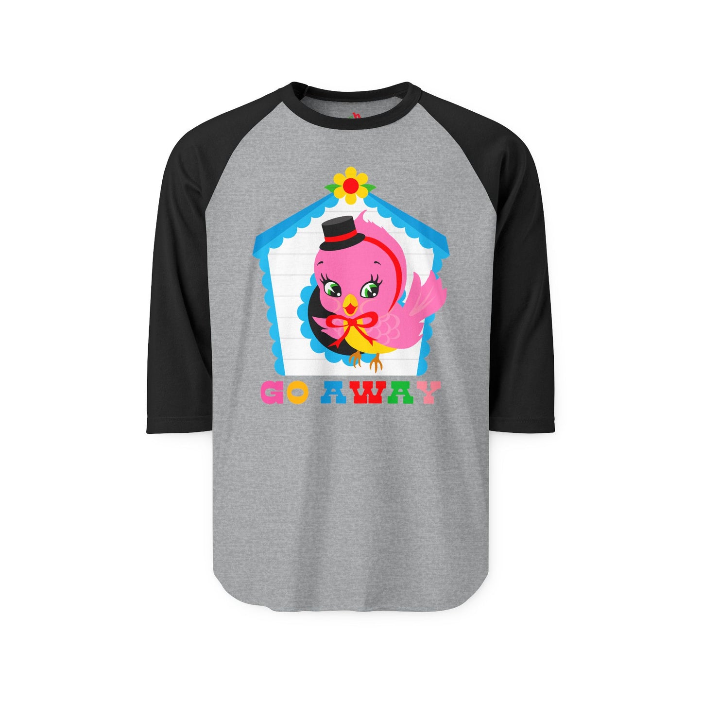 Go Away Raglan Baseball Shirt