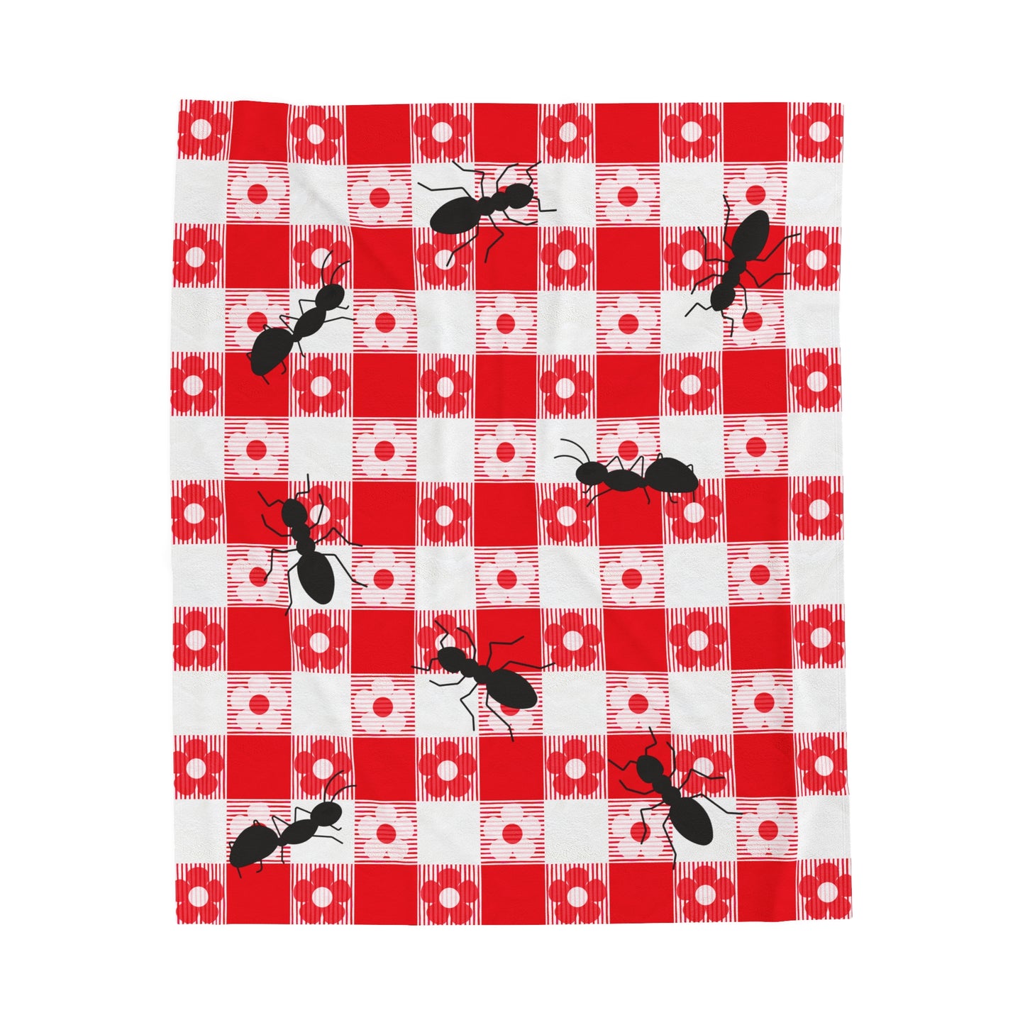 Ants at a Picnic Plush Throw Blanket