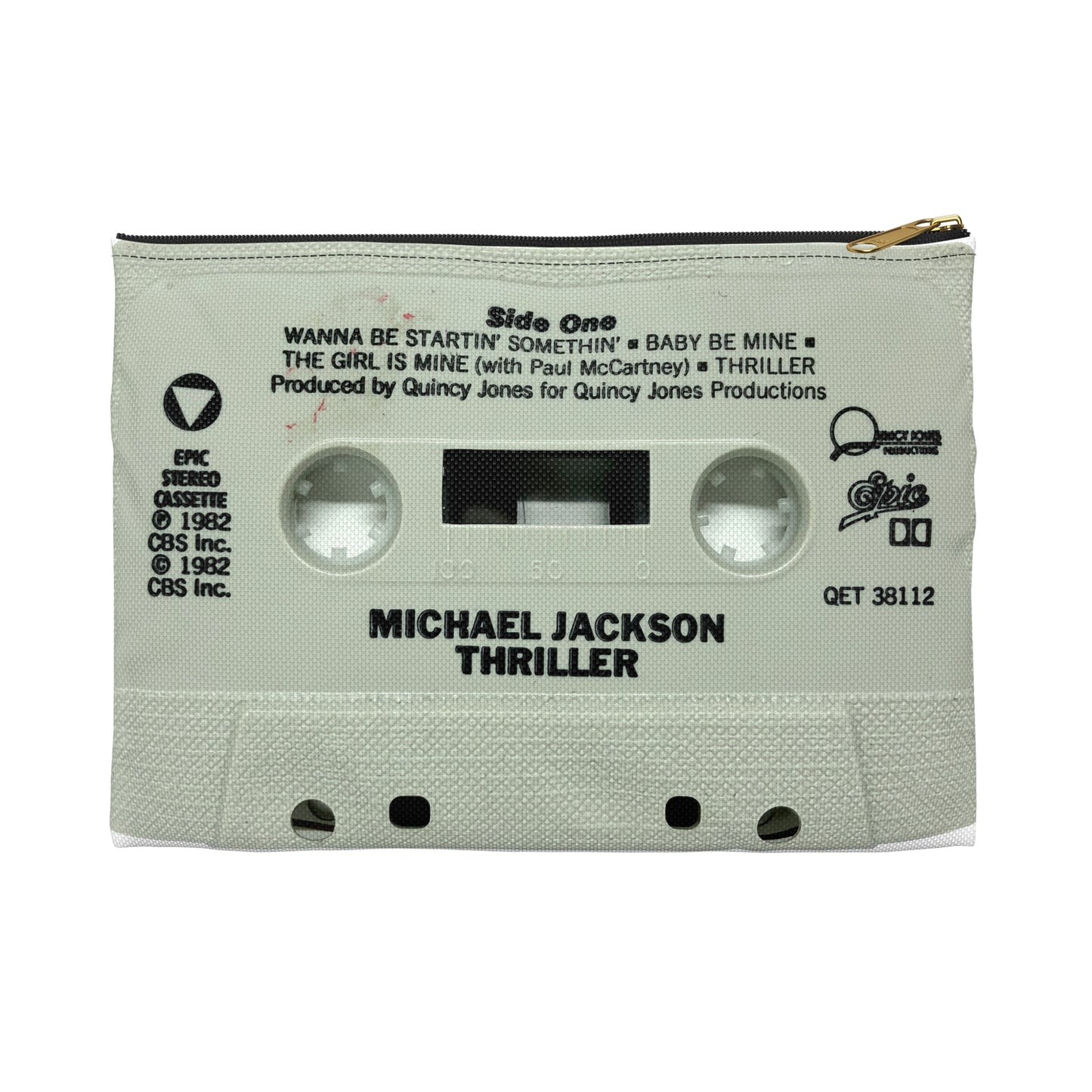 Michael Jackson Zipper Pouch - Michael Jackson Thriller Cassette Tape Zipper Pouch - Michael Jackson Cassette Pouch