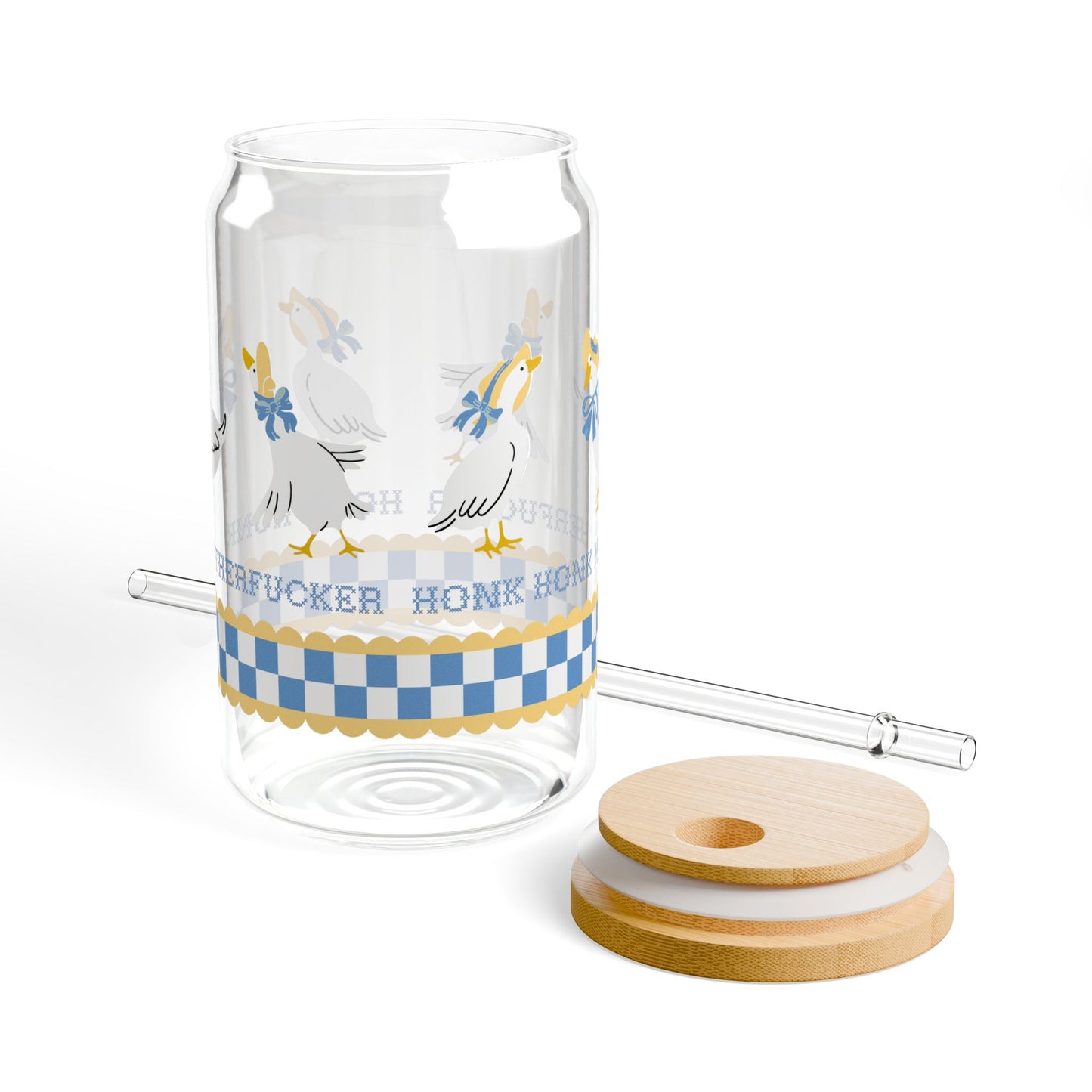 Silly Swearing Goose Sipper Drinking Glass