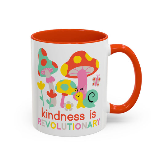 Kindness is Revolutionary Retro Mushrooms Mug