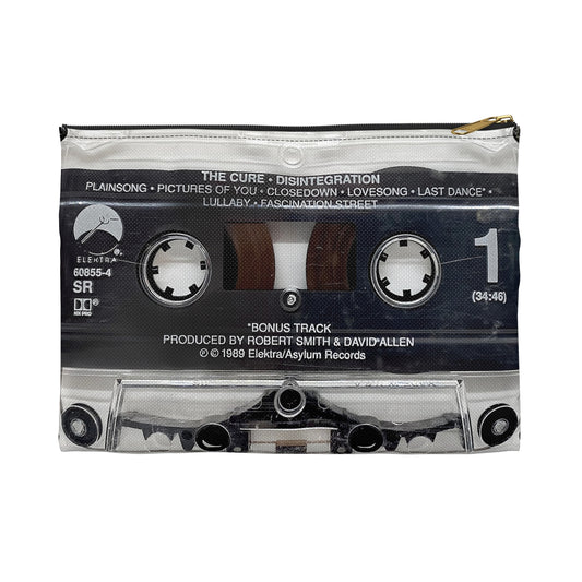 The Cure Disintegration Cassette Zipper Pouch - The Cure Accessory Bag - Robert Smith Tote Bag