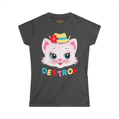 Cute Kitty Destroy Women's T-shirt