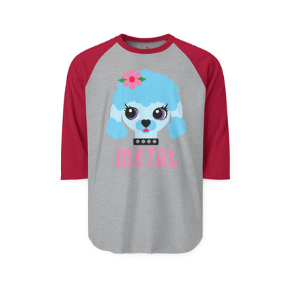 Metal Poodle Raglan Baseball Shirt