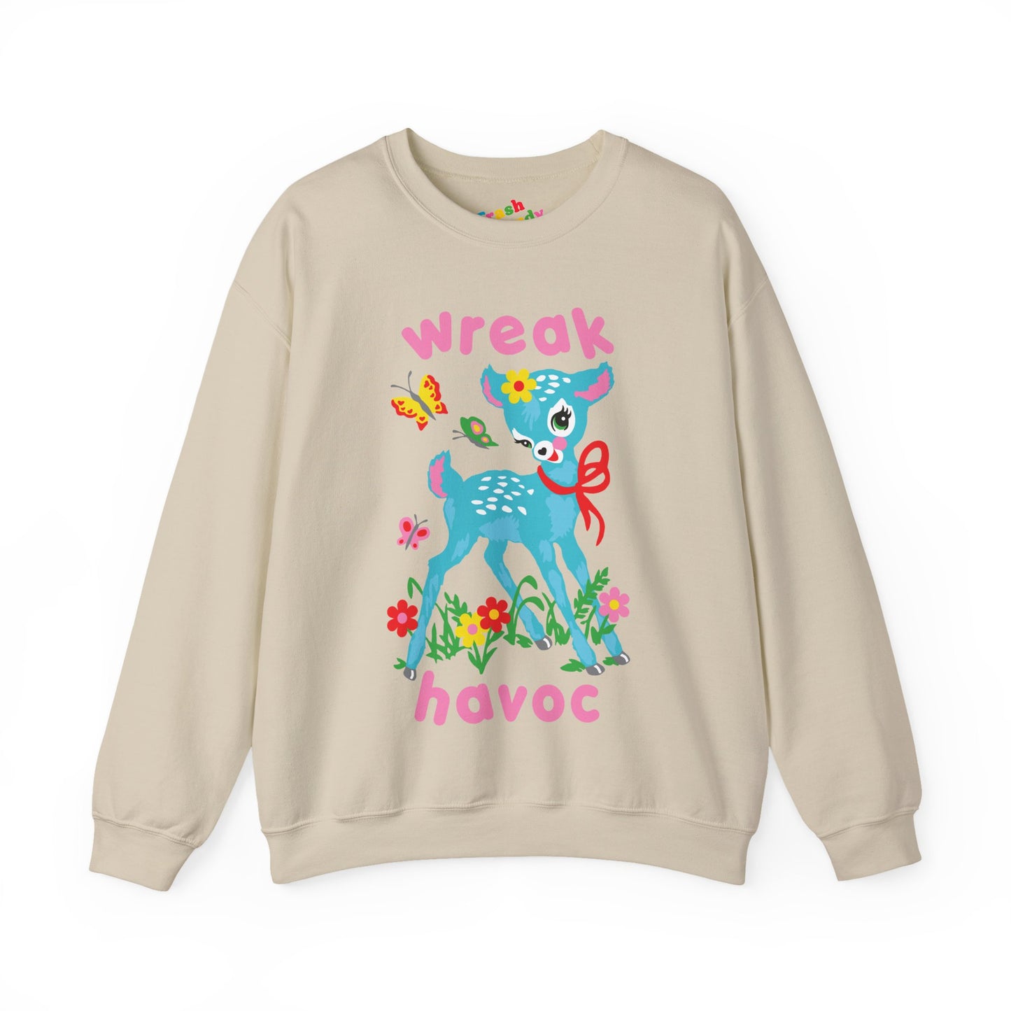 Wreak Havoc Retro Deer Sweatshirt