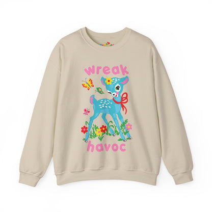 Wreak Havoc Retro Deer Sweatshirt