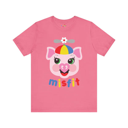 Misfit Piggy Cute Retro T-shirt