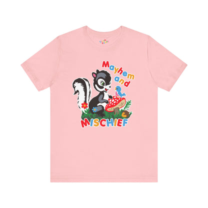 Cute Skunk Mayhem and Mischief T-Shirt