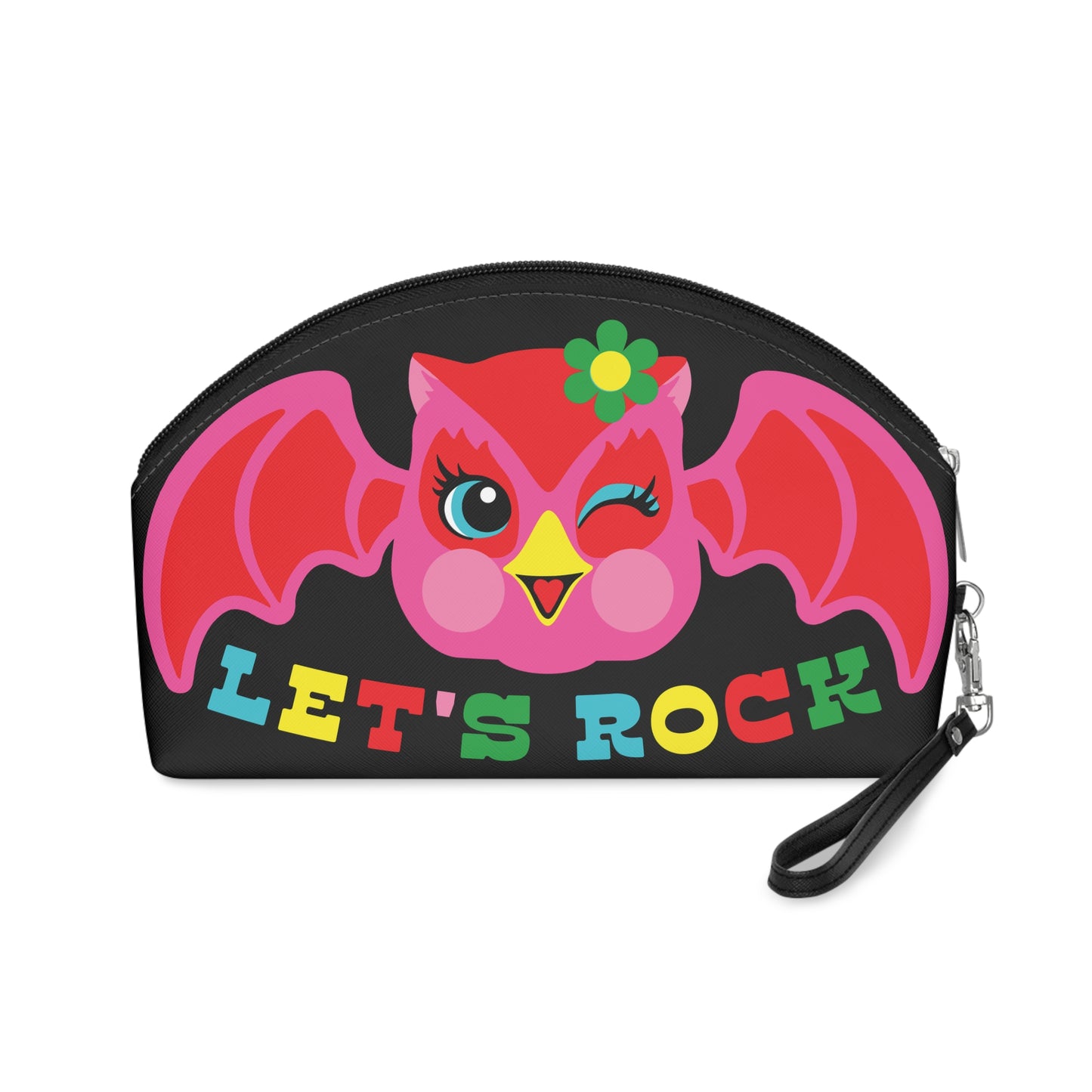 Let's Rock Cute Owl Clutch Wristlet Zipper Bag