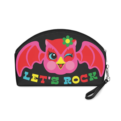 Let's Rock Cute Owl Clutch Wristlet Zipper Bag