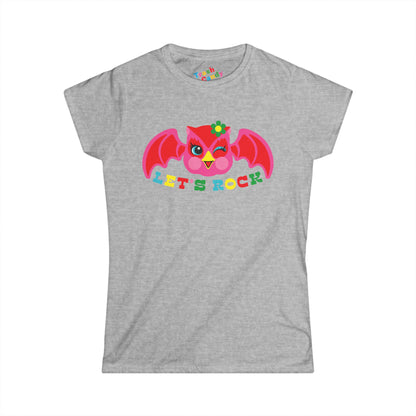 Cute Owl Let's Rock Women's T-shirt