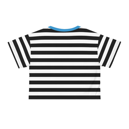 Duck Off! Cropped Striped Tee