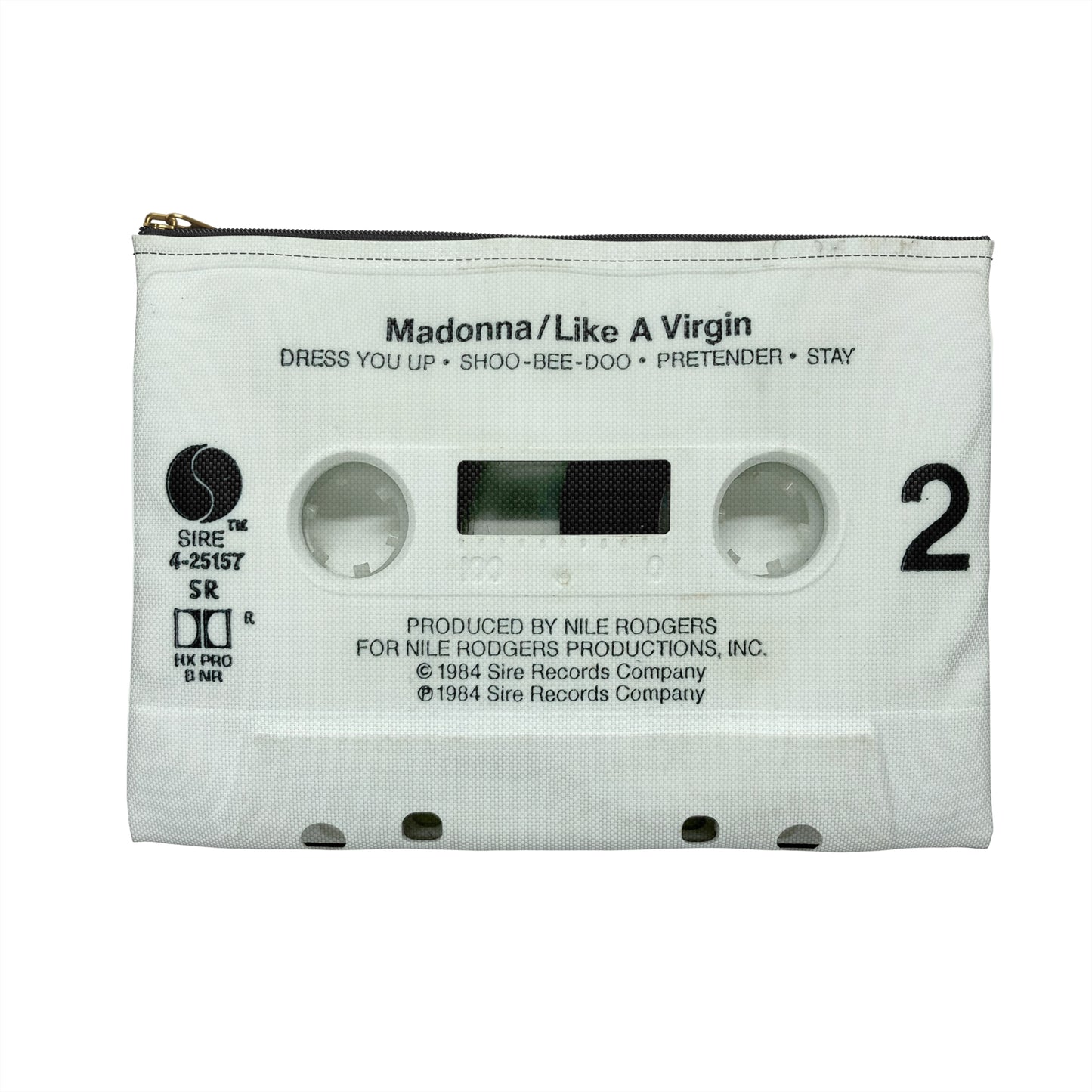 Madonna Zipper Pouch - Madonna Like a Virgin Cassette Tape Zipper Pouch - Madonna Cassette Pouch