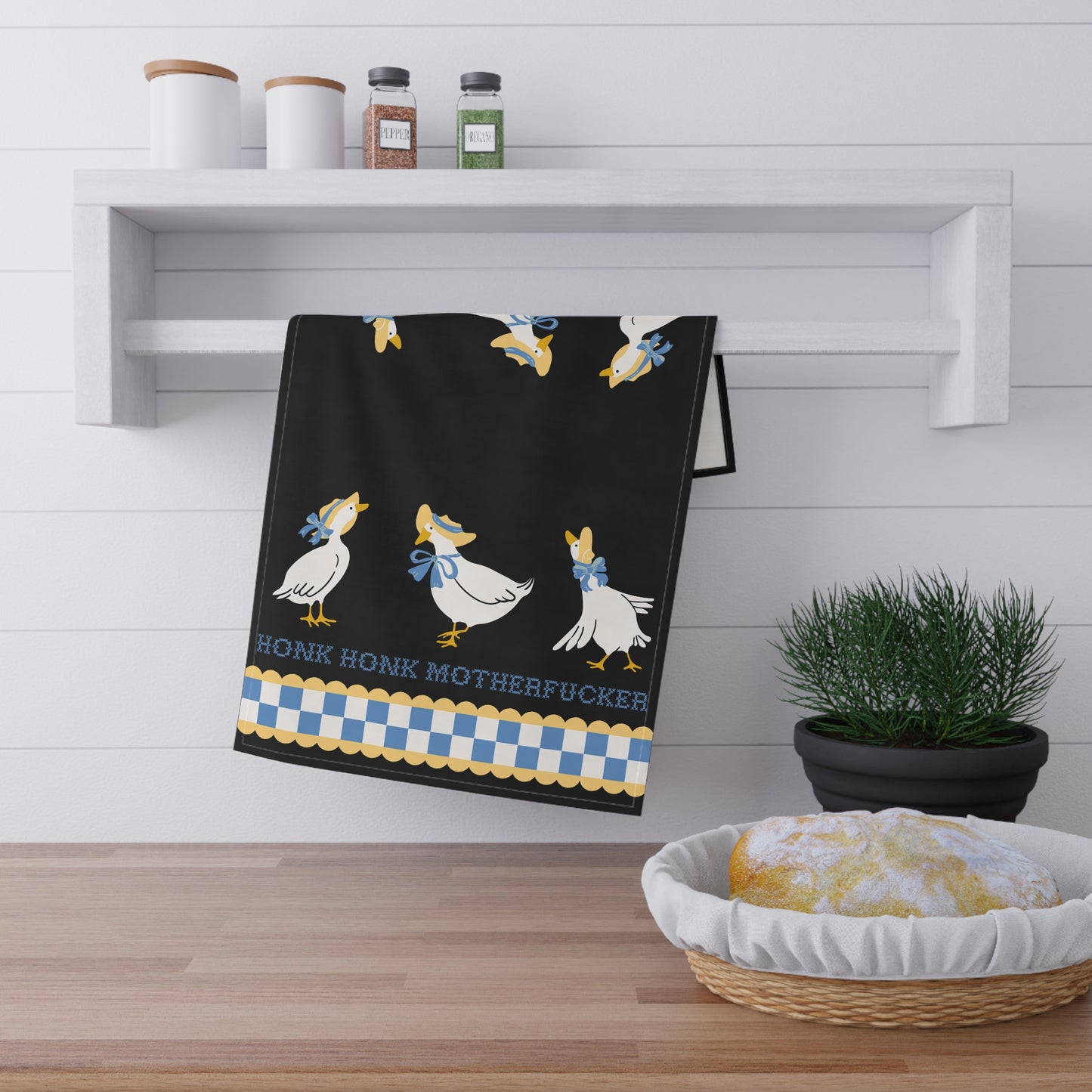 Silly Swearing Goose Kitchen Towel