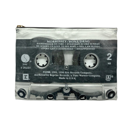 Morrissey Zipper Pouch - Morrissey Bona Drag Cassette Tape Zipper Pouch - The Smiths Cassette Tape Zipper Pouch